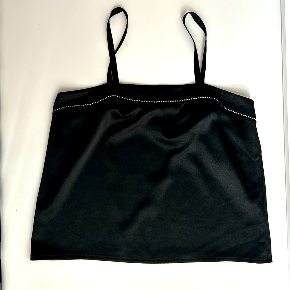Vintage Black Beaded Crop Top Elegant Dressy Fun Great with Jeans too 1970’s